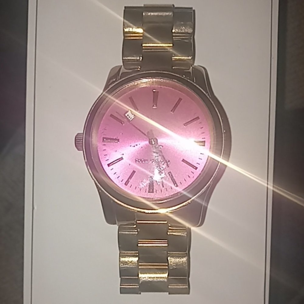 Michael Kors woman's Gold watch pink Dial